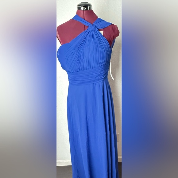 Chic One Shoulder Blue Dress - Picture 4 of 11